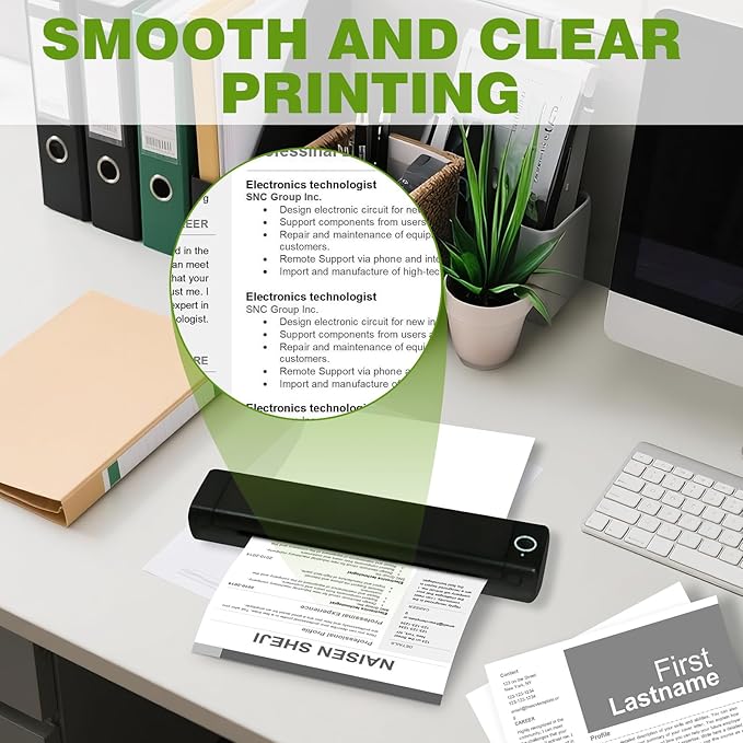 300 Sheets Thermal Printer Paper 8.5 x 11 Inch,BPA free Advanced Thermal Printing, US Letter Size Thermal Paper Compatible Most Portable Printers