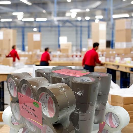 iMBAPrice 3-inches Shipping Packaging Tape - 1 Box of Premium (24 Roll of 110 Yards) 24 x 330 Feet Long 3" Wide Heavy Duty Brown Moving Packing Tape | Heavy-Duty Shipping & Sealing, Strong Adhesion, For Boxes, Moving, E-Commerce & Packaging Refills