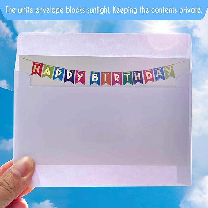 A2 Envelopes White, 70 Pack, Self Seal 120gsm Paper for 4.25x5.5 Cards, Size 4 3/8" x 5 3/4" Envelopes for Invitations, Postcards, Photos RSVP, Greeting Cards