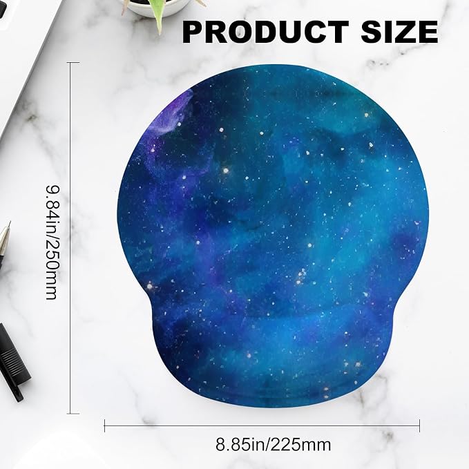 The Stars Mouse Pad with Gel Wrist Support, Smooth Surface Ergonomic Mouse pad, Non-Slip Pain Relief Desk Mat for Gaming, Work & Office Desktop