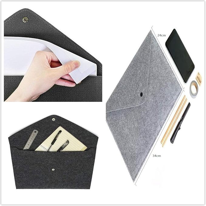 Document Holder-Felt Folder Expanding File Folder Paper Portfolio Case Letter Envelope A4 Folders