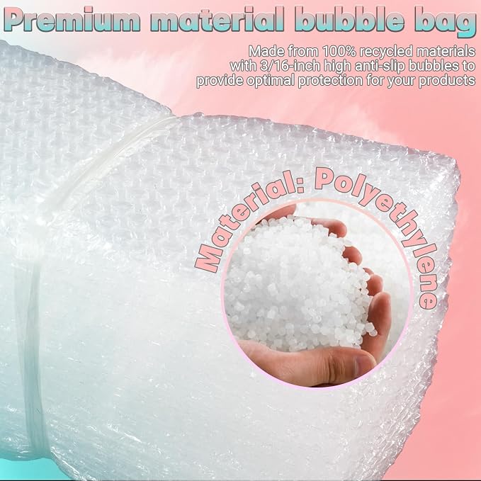 100Pack 4x6" Clear Bubble Out Bags, Double-Wall Cushioned Pouch for Packing | Double-Wall Shockproof Bubble Cushioning,Lightweight Durable,Ideal for Shipping,Moving Fragile Small Items Storage