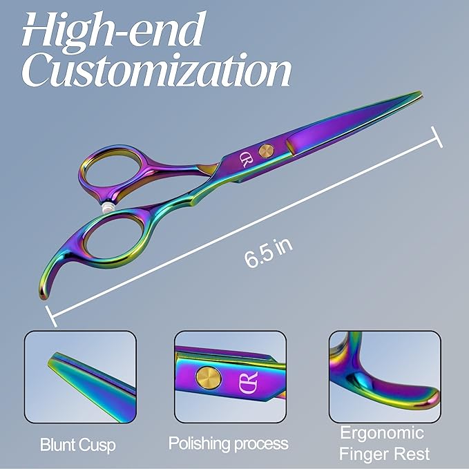 Professional Hair Cutting Shears,6.5 Inch Barber hair Cutting Scissors Sharp Blades Hairdresser Haircut For Women/Men/kids Japanese Stainless Steel