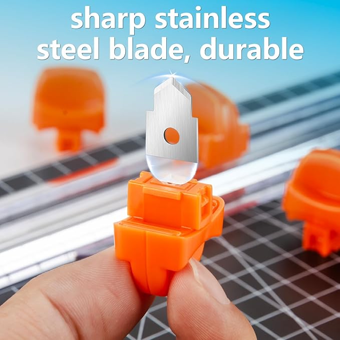 Paper Cutter Replacement Blade for Paper, Cardstock, Photo, Vinyl with Safeguard Design for A4/A5 Paper Trimmer (6 Pack), Worklion