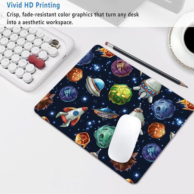 Comic Space Mouse Pad, 9.5"x7.9" Non-Slip 3mm Laptop Mousepad | Personalized printed square mousepad with comic space. Clean-cut flush edges & premium smooth cloth for gaming or office.