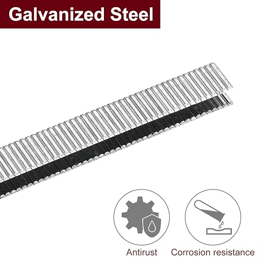 uxcell 18 Gauge Narrow Crown Staples 1/4" x3/8", 5000Pcs Galvanized Steel for Pneumatic, Electric Stapler, White