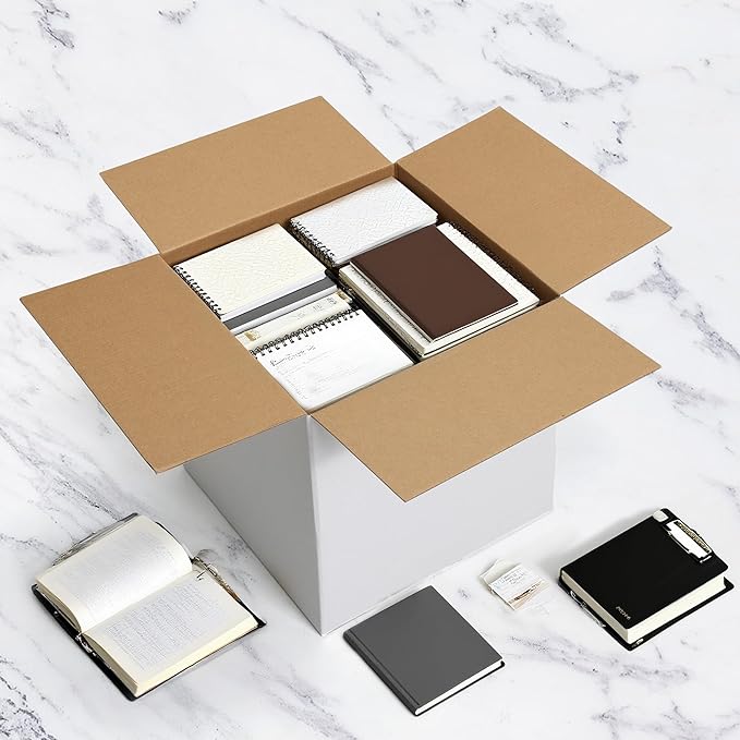 EXYGLO 15 Pack 10x10x10 Shipping Boxes for Small Business, White Corrugated Cardboard Small Box for Packaging, Moving, Mailing, and Storing