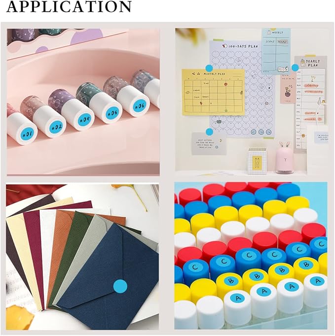 PARLAIM Round Dot Stickers 1/2 Inch Color Coding Labels on a Roll, 1000 PCS Permanent Circle Stickers in Plastic Dispenser Box for Home Office Classro