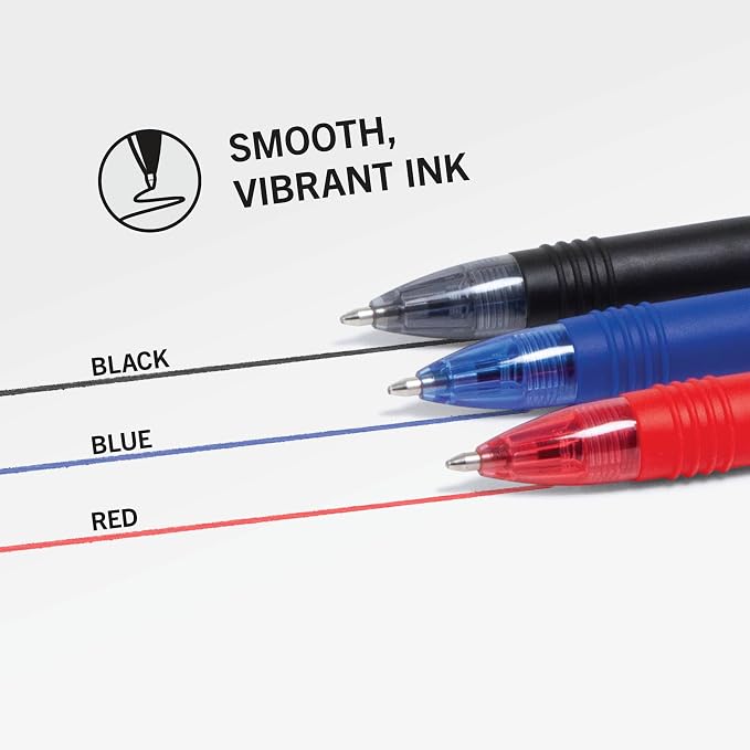 Zebra Pen Z-Grip Retractable Ballpoint Pen, Smooth-Flowing Black/Blue/Red Ink, 1.0mm Medium Point, School & Office Supplies, Ideal for Note-Taking, Journal and Planner Use, 288-Pack (22048)