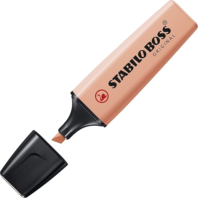 STABILO BOSS Original Pastel Highlighter, Creamy Peach
