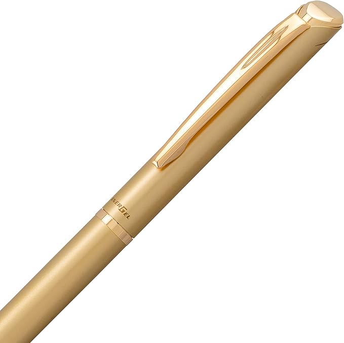 Pentel EnerGel Style Premium Liquid Gel Pen, (0.7mm), Medium line, Gold Barrel, Black Ink w/Gift Box (BL2007XABX)