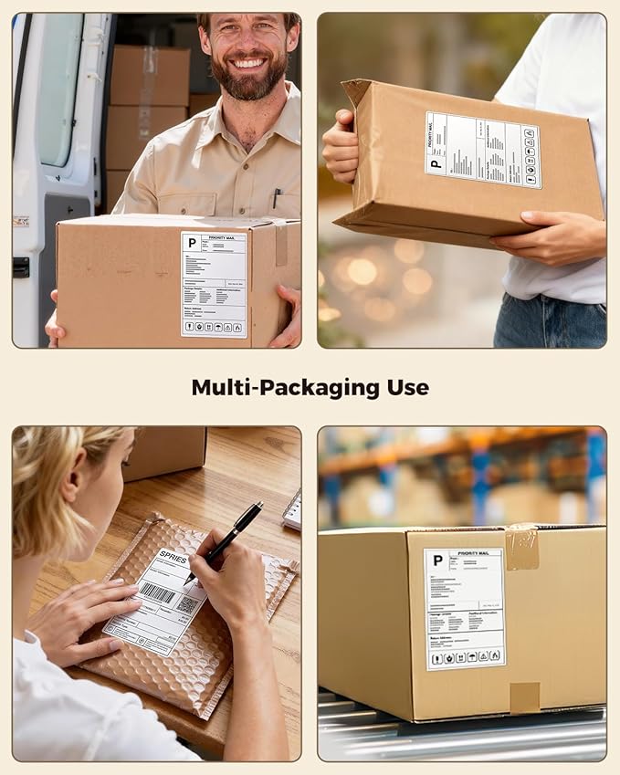 SVANTTO 4x6 Thermal Labels, Strong Adhesive and Perforated Shipping Labels, Thermal Printer Labels for Mailing Postage Address（220Pcs/Stack）