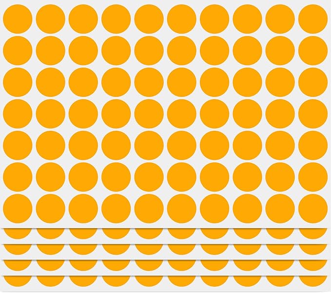 PARLAIM 3/4 Inch Coding Circle Sticker Labels,Pack of 1050 Round Color Code Dot Labels Stickers for Home Office Marking,Organizing (Orange)