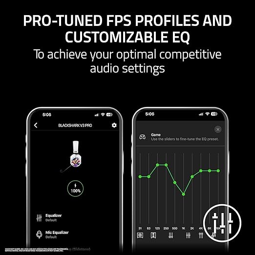 Razer BlackShark V3 Pro Wireless ANC Gaming Headset for Xbox: Full Band Mic - 50mm Driver - 2.4 GHz, Bluetooth, USB, 3.5mm - Works with PC, Mac, PS5, Nintendo Switch - Long Battery Life - 2XKO Edition