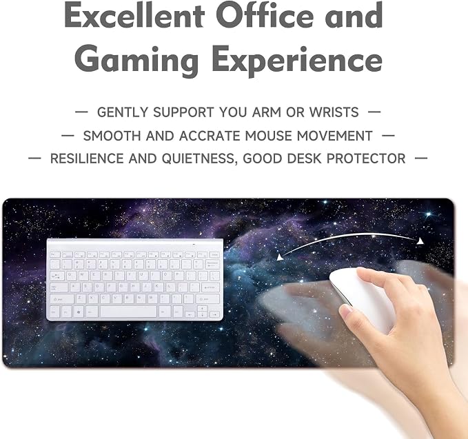 Desk Mat Mouse Pad Gaming Desk Pad XL Large Mouse Mat Office Decor Accessories (Violet A)