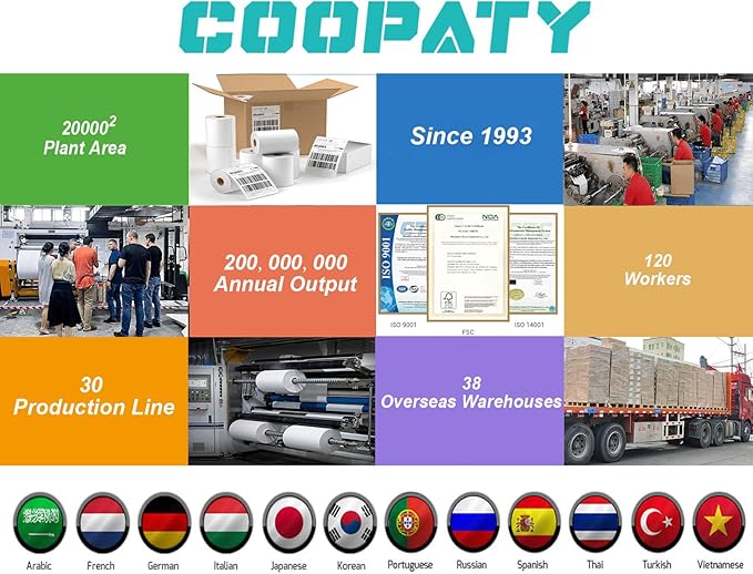 Coopaty Half Sheet Shipping Labels 8.5" x 5.5" Sticker Labels for Laser & Ink Jet Printers, 2 Per Page Self Adhesive Mailing Labels for Packages (2000 Labels)