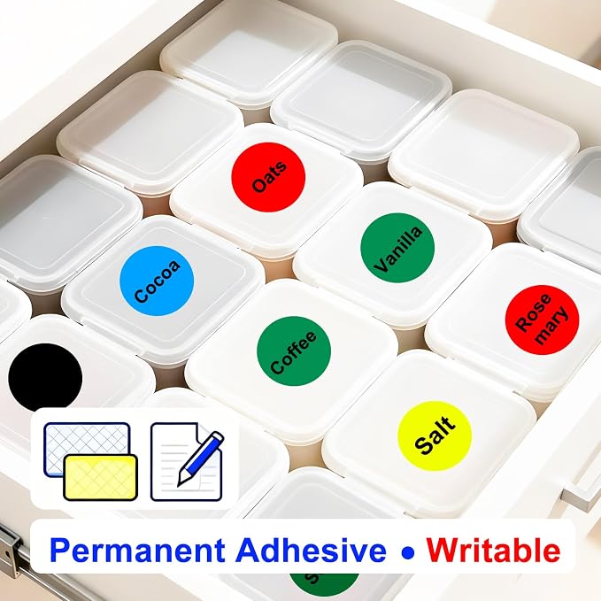 1000 Pcs Round Stickers 1 Inch Color Circle Dot Stickers Small Code Labels for Office Shop Yard Sale Home Classroom Marking (Green, 1 inch)