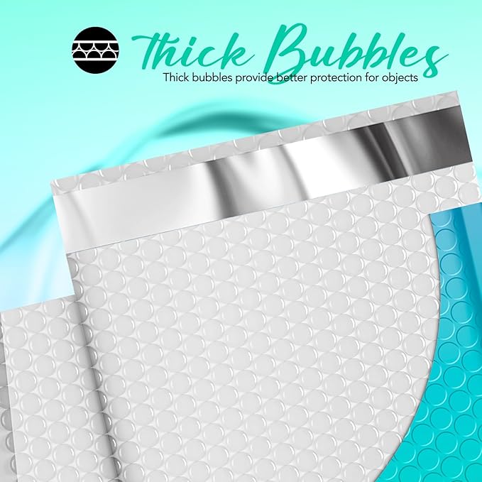 Fuxury Bubble Mailers 8.5x12" 240 Pack Padded Envelopes Usable Size 8.5x11" Thick Mailing Envelopes Bubble Opaque Padded Mailers Shipping Bags for Mailing Jewelry Makeup Small Business Fairyland Green