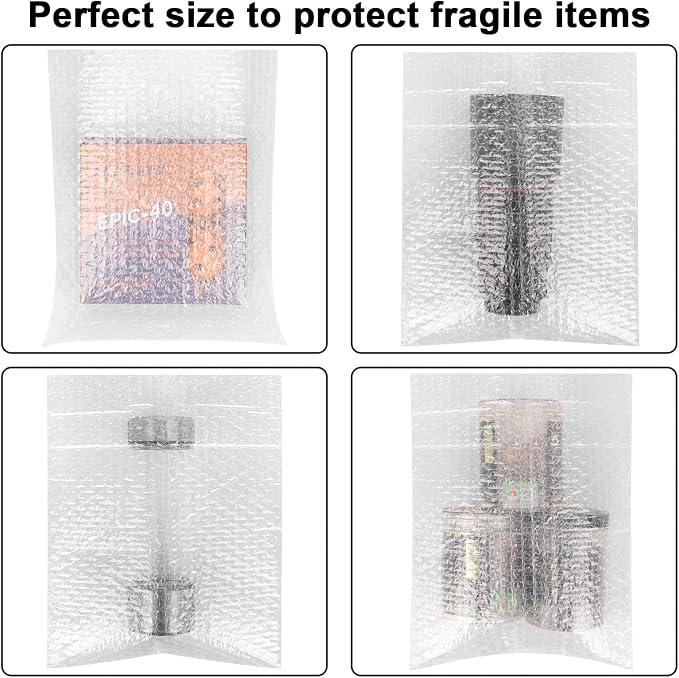 30Pack Self-Seal Bubble Out Bag Pouches 10 x 12 Inch Double Walled Self-Sealing Protective Big Bubble Pouches Wrap Cushioning Bags for Shipping, Packing, Moving