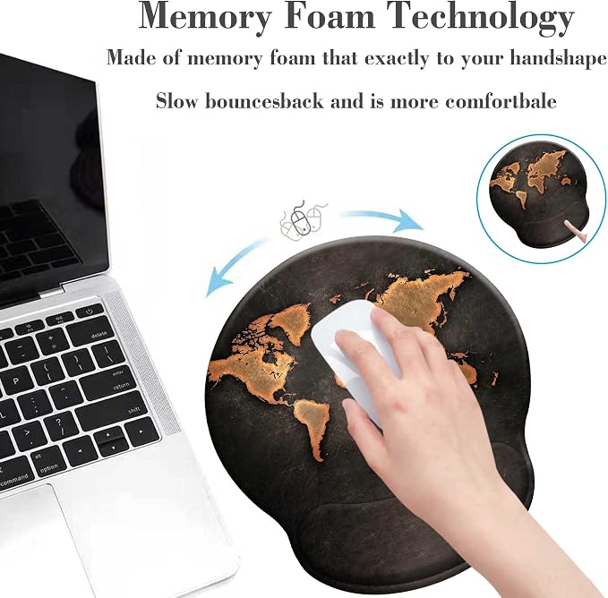 Mouse Pads for Desk, Ergonomic Mouse Pad with Wrist Rest Gaming Mousepad