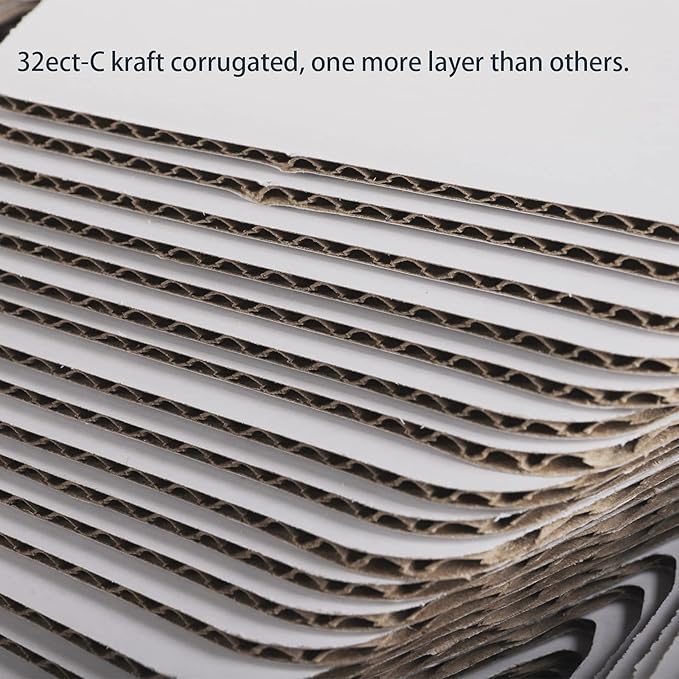 Cedilis 75 Pack Corrugated Mailer, 4x4x2 Inches Shipping Boxes, Small Cardboard Box for Shipping Mailing and Storing, Recyclable, Crush Proof, Oyster White