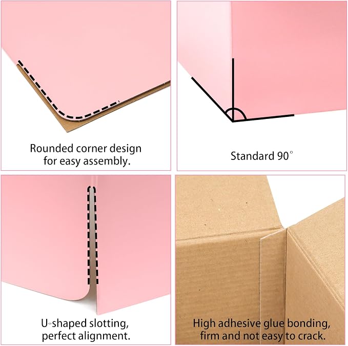 Pink Shipping Boxes 10x7x6 Inches, 30 Pack Mailer Boxes for Small Business, Corrugated Cardboard Boxes for Packaging, Shipping, Mailing