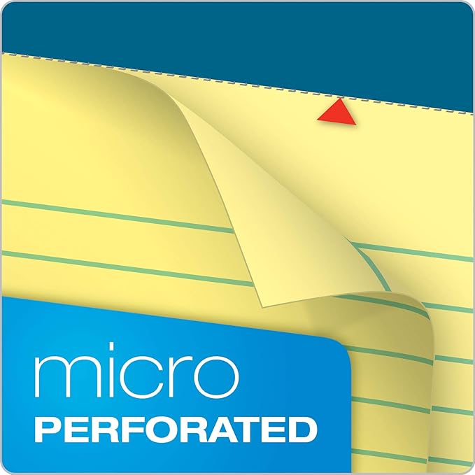 TOPS Docket Legal Pads, 3 Pack, Premium Note Pads, 100 Legal Ruled 8.5" x 11" Sheets, Canary Yellow Paper with Firm Back, Professional Legal & Office Notepads, 3 Hole Punched, 2X More Sheets, Proudly Made in the USA