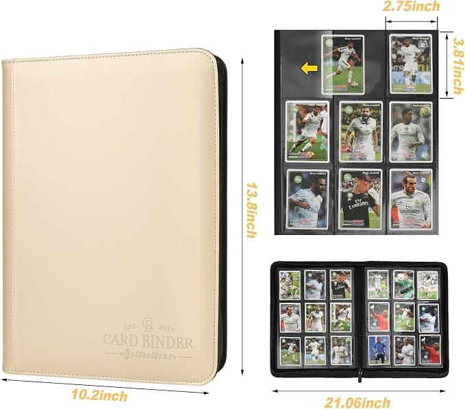 Trading Card Binder, Card Collection Binder Album Folder with 540 Side Loading Pockets, 9 Pocket Trading Card Album Folder for TGC,MTG, Baseball Cards, Yugioh