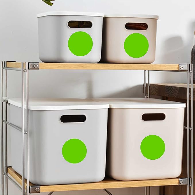 PARLAIM 2 Inch Round Permanent Adhesive Color-Code Dot Stickers,500 per Roll dots Label Dispenser Box, Circle Stickers Label(Light Green)