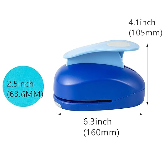 2.5 inch Circle Punch,Paper Circles,Large Hole Punch for Crafts, Whole Circle Cutter for Crafts,Round Paper Shape Cutter, Card Making,Photo jam,Button Hole Maker Tool,Scrapbook 63.6mm Circular