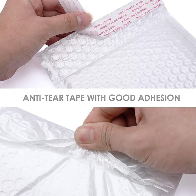 Metronic 800Pack Small Bubble Mailer 4x8 Inch White Bubble Mailers Usable Size 4x7 Waterproof Padded Envelopes, Self Seal Adhesion Bubble Envelopes, Cushioning Padded Mailers for Jewelry