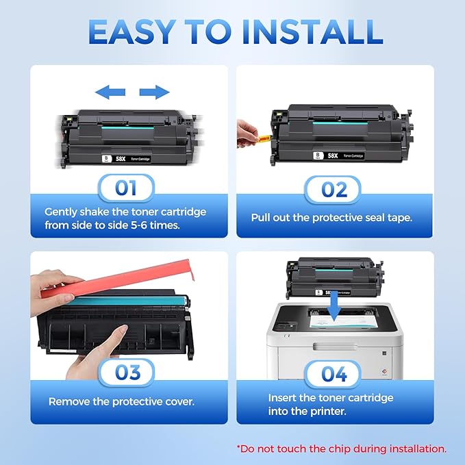 58X CF258X Black Toner Cartridges 2 Pack Compatible for HP 58X CF258X 58A CF258A Toner Compatible for HP Laser Jet Pro M404 M404n M404dn M304n MFP M428fdw M428fdn M428dw M428 Enterprise M430f M406dn
