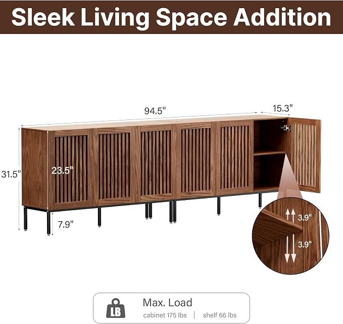 BVIUNTWO Set of 2,3 Door Accent Storage Cabinet with Doors and Adjustable Shelf,Freestanding Buffet Cabinet,Modern Sideboard Buffet Cabinet for Living Room,Dining Room,Kitchen,Hallway