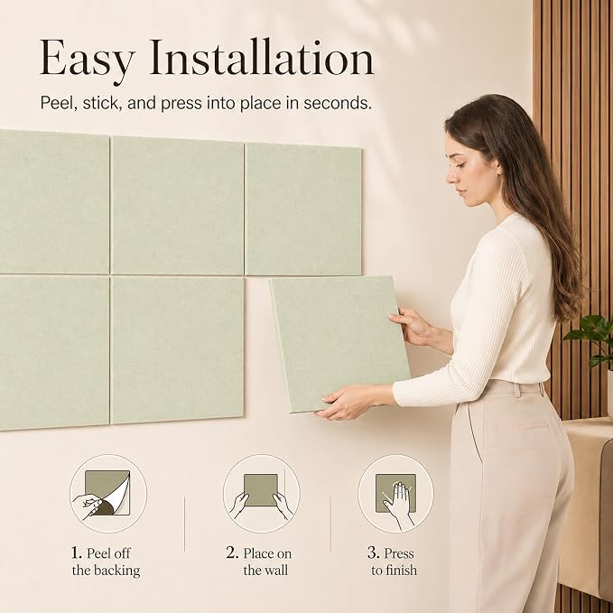 Felt Bulletin Board Tiles, Large Cork Board Alternative,24 x 36 in | 0.35 in modular felt wall tiles for notes, photos, schedules, reminders in offices, classrooms, home and office workspaces