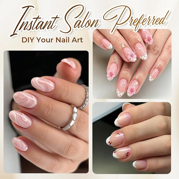 UNA GELLA Oval Fake Nails 504PCS Gel Nail Tips Pre-shape | Round Almond Press On Nails Full Cover Acrylic Round Oval Gel Tips 12 Sizes