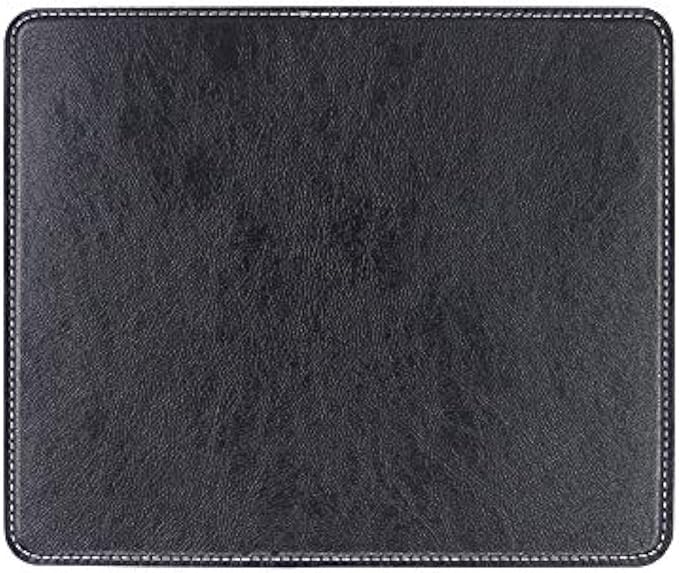 Non-Slip Rubber Base Mousepad for Laptop Computer PC Personality Desings Gaming Mouse Pad Mat 9.45 X 7.87 inch (Leahter Mouse Pad-Black, 9.45 X 7.87 inch)