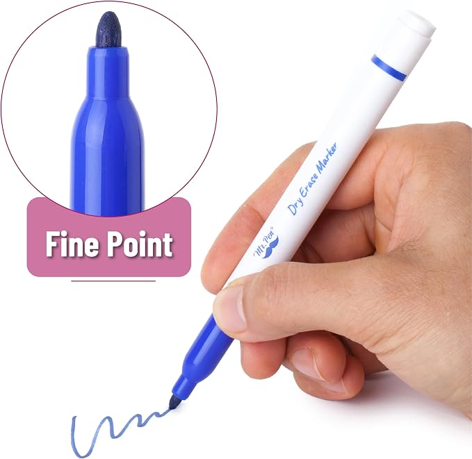 Mr. Pen- Dry Erase Markers, 12 Pack, Assorted Colors, Fine Tip | Dry Erase Whiteboard Markers for Writing on Whiteboards, Weekly Planner, Glass, School, Office, Home