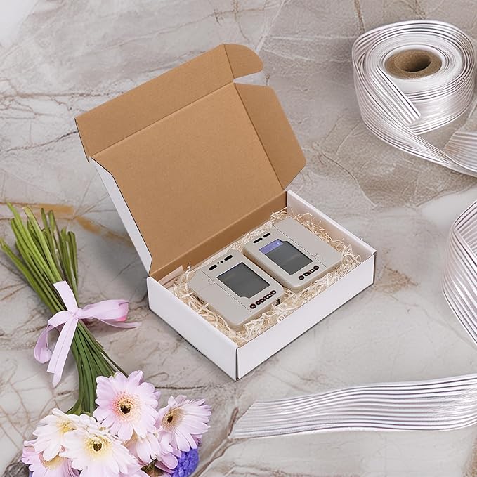 HORLIMER 6x4x1 Shipping Boxes Set of 30, White Corrugated Cardboard Mailer Box for Packing Small Business