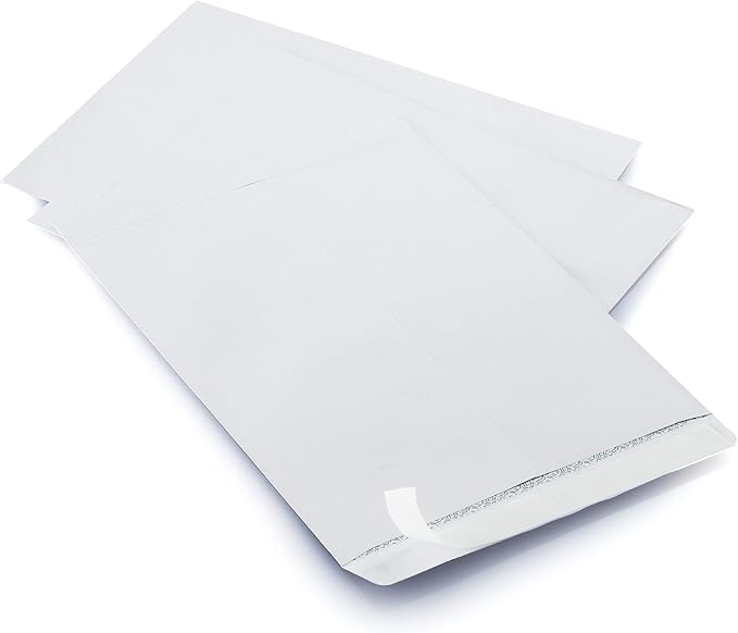 Aimoh 500 10x13 Self-Seal Security White Catalog Envelopes - 28lb, Security Tinted, Ultra Strong Quick-Seal, 10 x 13 inch - 1 Case - 5 Packs - 500 Envelopes (39100-Case)