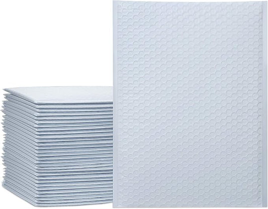 UCGOU Bubble Mailers 9.5x14.5 Inch White 25 Pack Poly Padded Envelopes Large #4 Mailing Packages Opaque Packaging Postal Self Seal Adhesive Waterproof Boutique Shipping Bags for Clothes