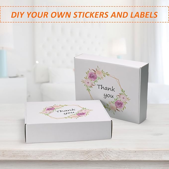 HORLIMER 13x10x3 Shipping Boxes Set of 20, White Corrugated Cardboard Mailer Box for Packing Small Business