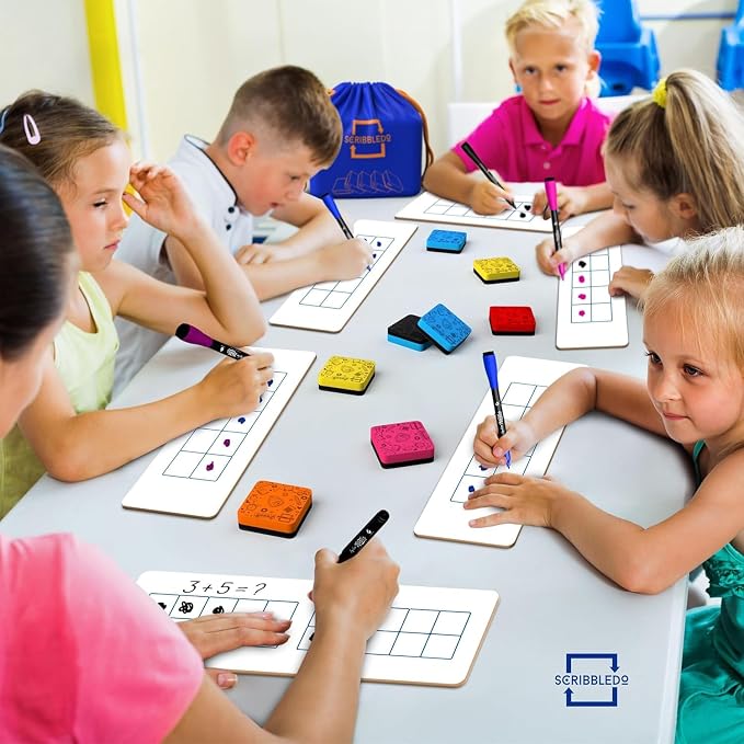 30 Pack Dry Erase Erasers Assorted Colors Magnetic Whiteboard Erasers for Kids and Students - Smudge Free Small Dry Erase for Classroom Home, School and Office