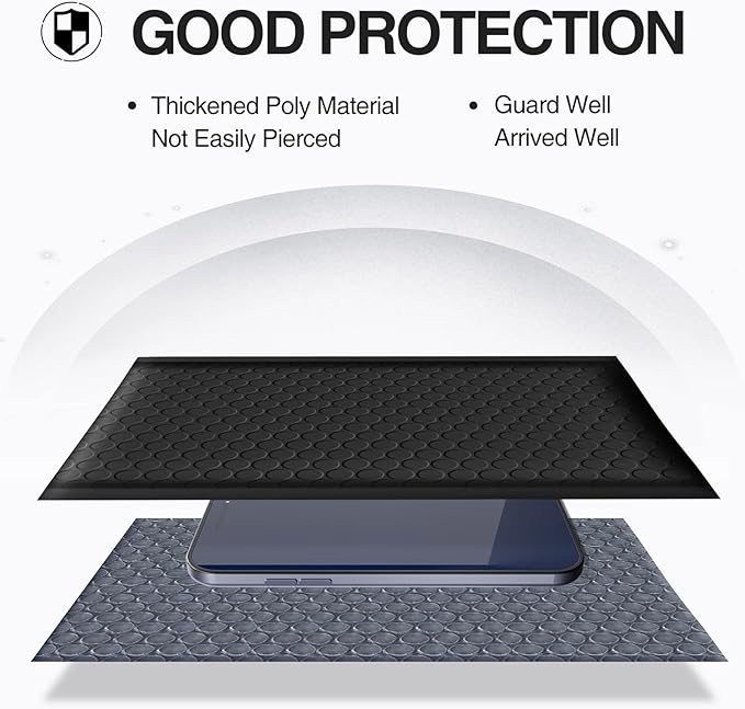 UCGOU Bubble Mailers 5x8.6 Inch Usable Size 5x7 Inch Black 50 Pack Padded Envelopes Small Business Mailing Packages Self Seal Adhesive Waterproof Boutique Shipping Bags for Jewelry Makeup Supplies | Waterproof Lightweight Opaque Self Seal Adhesive Bout...