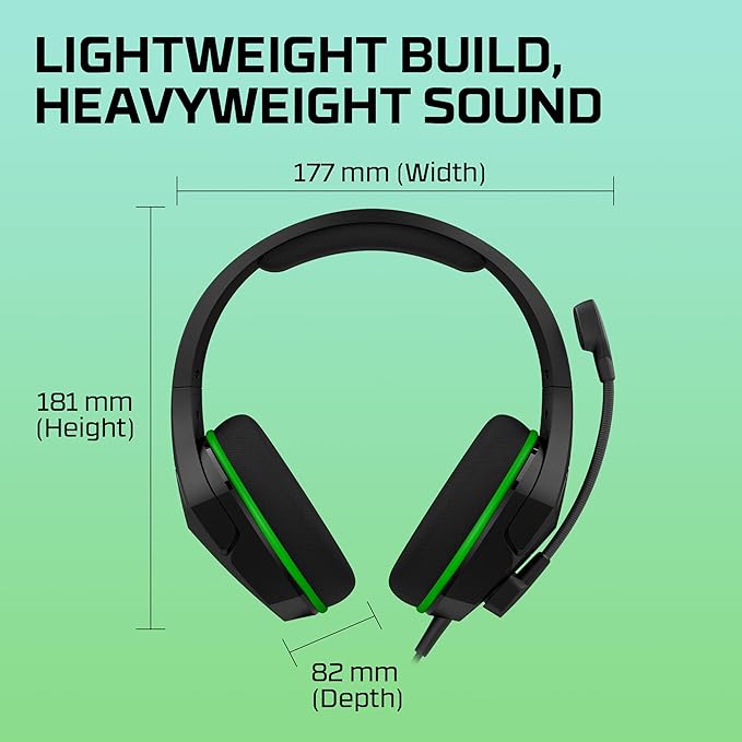 HyperX CloudX Stinger Core - Official Licensed for Xbox, Gaming Headset with In-Line Audio Control, Immersive In-Game , Microphone