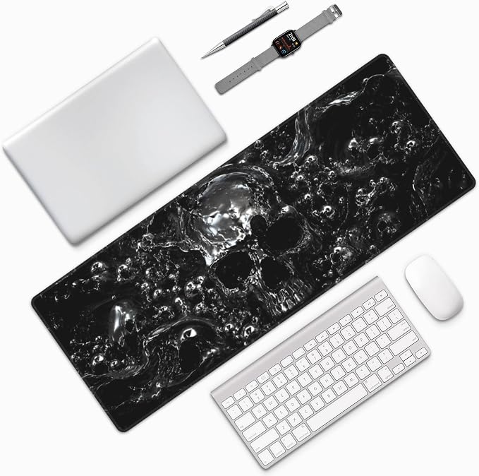 Skull Mouse Pad XL Large Mousepad Non Slip Rubber Base Desk Mat for Laptop Computer Gaming 31.5" X 12"