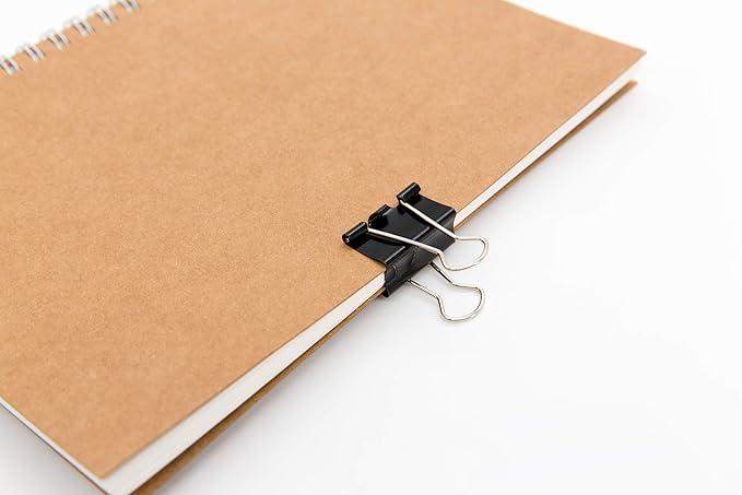 DSTELIN Binder Clips Paper Clamps Assorted Sizes 150 Count (Black), Large, Medium, Small, X Small and Micro, 5 Sizes in One Pack, Meet Your Different Using Needs.