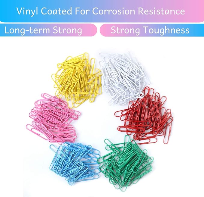 Mr. Pen- Paper Clips, 2 Inch, 240 Pack, Large Colored Paper Clips | Colored Paper Clip, Clip, Paperclips, Paper Clip, Office Supplies, Clips for Paperwork, Paper Clips for Office