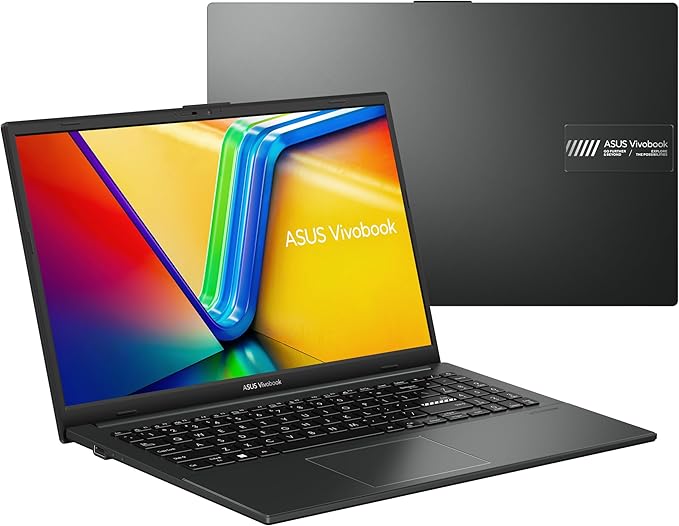 ASUS Vivobook Go 15.6” FHD Slim Laptop, AMD Ryzen 3 7320U Quad Core Processor, 8GB DDR5 RAM, 256GB SSD, Windows 11 Home, Fast Charging, Webcam Shield, Military Grade Durability, Black, E1504FA-AB34