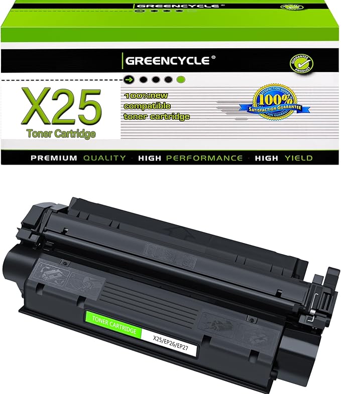 greencycle X25 High Yield Compatible for Canon X25 X-25 8489A001AA Toner Cartridge Replacement for ImageCLASS MF3110 LBP3200 MF3240 MF5530 MF5550 MF5750 MF5770 Series Printers (Black, 1 Pack)