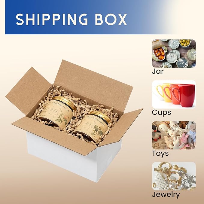 6x4x4" Small Shipping Boxes 50 Pack - Corrugated Cardboard Mailing Box Packaging for Small Business - White Mailer Packing Supplies